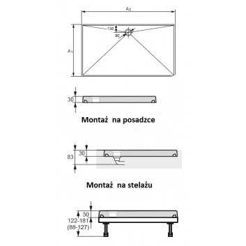 shower tray huppe easystep manufaktura rectangular 1200x1000 mm- sanitbuy.pl