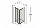 Corner shower cabin Huppe Classics 75x75 cm, door sliding, silver shine, transparent glass 