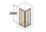 Corner shower cabin Huppe Classics 100x100 cm, door sliding 3-częściowe, silver shine, transparent glass 