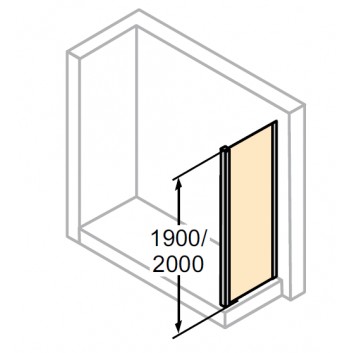 door sliding huppe aura elegance , 900 x 900 mm, glass silver mat , transparent- sanitbuy.pl