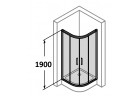 Quadrant shower enclosure door sliding Huppe Classics 80x80 cm, silver matt, transparent glass 