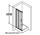 Door sliding 2-pieced wejście Huppe Classics 90 cm, LEWE, silver mat, transparent glass