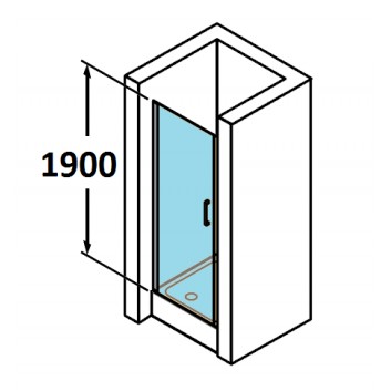door sliding huppe aura elegance , 900 x 900 mm, glass silver mat , transparent- sanitbuy.pl