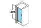 door sliding huppe aura elegance , 900 x 900 mm, glass silver mat , transparent- sanitbuy.pl