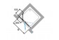 door sliding huppe aura elegance , 900 x 900 mm, glass silver mat , transparent- sanitbuy.pl