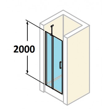 door sliding huppe aura elegance , 900 x 900 mm, glass silver mat , transparent- sanitbuy.pl