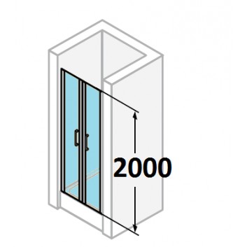 door sliding huppe aura elegance , 900 x 900 mm, glass silver mat , transparent- sanitbuy.pl