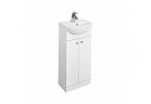 Set łazienkowy Kolo Solo vanity washbasin (40x33 cm) z szafką stojącą (39x81x22 cm), white shine