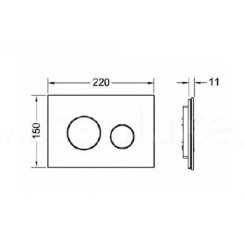 flush plate spłukujący teceloop do wc - szkło białe- sanitbuy.pl