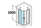 door sliding huppe aura elegance , 900 x 900 mm, glass silver mat , transparent- sanitbuy.pl