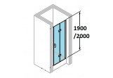 Swing door Huppe Design Pure folding, szer. 80 cm, wys. 190 cm, silver mat, glass z Anti-Plaque