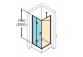 door shower huppe design 501 - folding, w. 700 mm, with coatinganti-plaque, profil chrom eloxal- sanitbuy.pl
