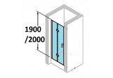 Door shower Huppe Design Pure folding, szer. 70 cm, wys. 190 cm, silver mat, glass z Anti-Plaque