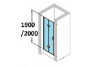 Door shower Huppe Design Pure folding, szer. 75 cm, profil chrome, transparent glass