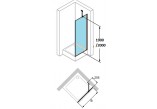 door shower huppe design 501 - folding, w. 800 mm, glass with coatinganti-plaque- sanitbuy.pl