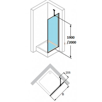 door shower huppe design 501 - folding, w. 800 mm, glass with coatinganti-plaque- sanitbuy.pl