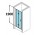 Door shower Huppe Design Pure folding, szer. 80 cm, with coating Anti-Plaque, profil chrome eloxal