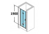 door shower huppe design 501 - folding, w. 800 mm, with coatinganti-plaque, profil chrom eloxal- sanitbuy.pl