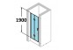 door shower huppe design 501 - folding, w. 800 mm, profil chrom eloxal- sanitbuy.pl