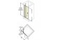 Door shower huppe design 501 - swing with fixed segment 900 mm, profil chrom eloxal- sanitbuy.pl