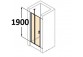 Door shower huppe design 501 - swing with fixed segment 900 mm, glass with coatinganti-plaque- sanitbuy.pl