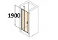 Door shower huppe design 501 - swing with fixed segment 800 mm, glass with coatinganti-plaque- sanitbuy.pl