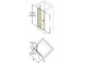 Door shower huppe design 501 - swing with fixed segment, w. 1000 mm, profil chrom eloxal, glass with coatinganti-pl- sanitbuy.pl