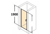 Door shower Huppe Design Pure - swing, szer. 100 cm, with coating Anti-Plaque