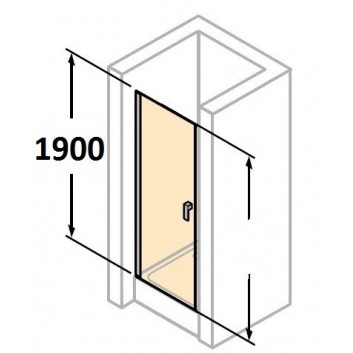 Door shower huppe design 501 - swing, w. 1000mm, with coatinganti-plaque- sanitbuy.pl