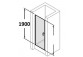 Door shower huppe design 501 - swing, w. 1000mm, with coatinganti-plaque, profil chrom eloxal- sanitbuy.pl