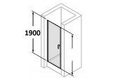 Door Huppe Design Pure- swing, szer. 90 cm, crom eloxal, transparent with coating Anti-Plaque