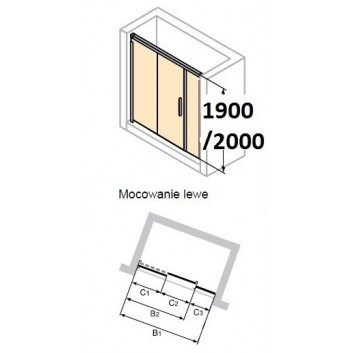 Door shower huppe design 501 - folding, w. 800 mm- sanitbuy.pl