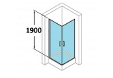 Cabin wejście Narożne Huppe Classics 2 80x80 cm, h.190 cm, silver mat, transparent glass 