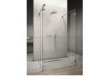 Panel front W4 ze panelmi bocznymi Radaway Euphoria Walk-in 120, chrome, transparent glass