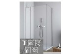 Door for panel Radaway Fuenta New KDJ 80 cm, chrome, transparent glass EasyClean