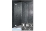 Cabin Radaway Fuenta New KDD 90x90 cm, chrome, transparent glass EasyClean