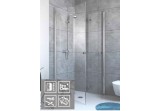 Cabin Radaway Fuenta New KDD-B 90x90 cm (typ - BIFOLD), chrome, transparent glass EasyClean, 384071-01-01L+384071-01-01R