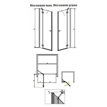 Parawan radaway eos ii pnd 110 prawy- sanitbuy.pl