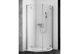 Quadrant shower enclosure Radaway Essenza New PDD 80 cm, cześć left, chrome, transparent glass EasyClean