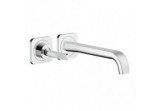 Washbasin faucet Axor Citterio E wall mounted, dł. 220, chrome, bez płyty montażowej, concealed, External part, DN15