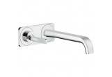 Washbasin faucet Axor Citterio E wall mounted, dł. 220 mm, chrome, concealed with tile, External part, DN15 