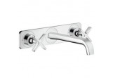 Washbasin faucet Axor Citterio E 3-hole, wall mounted, concealed with tile 