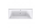Bathtub acrylic Duravit P3 Comforts 160x70 cm, back on the left