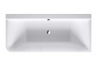 Corner bathtub right Duravit P3 Comforts 180x80 cm with integrated cover.