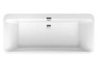 Bathtub rectangular Villeroy&Boch Squaro Edge 12, 180x80 cm with legs i systemem przelewowo-odpływowym, Quaryl, środek zaokrąglony, white Alpin