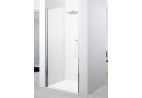 Door shower for recess installation Novellini Young 2.0 1B 90, 1 hinged, zakres regulacji 87-91 cm, profil chrome, transparent glass