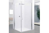 Shower cabin Novellini Young 2.0 G+F corner, door 1 hinged i side panel fixed, zakres regulacji 77-79 cm, profil chrome, transparent glass, do montażu with shower tray