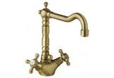 Washbasin faucet Eurorama Anais tall, łamana, stare gold