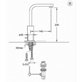 Washbasin faucet standing tall steinberg seria 120- sanitbuy.pl