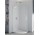 Quadrant shower enclosure jednoczęściowa SanSwiss PUR P3 left, radius 500 mm, wys. 2000 mm, szer. 750 - 1200 mm, chrome, transparent 